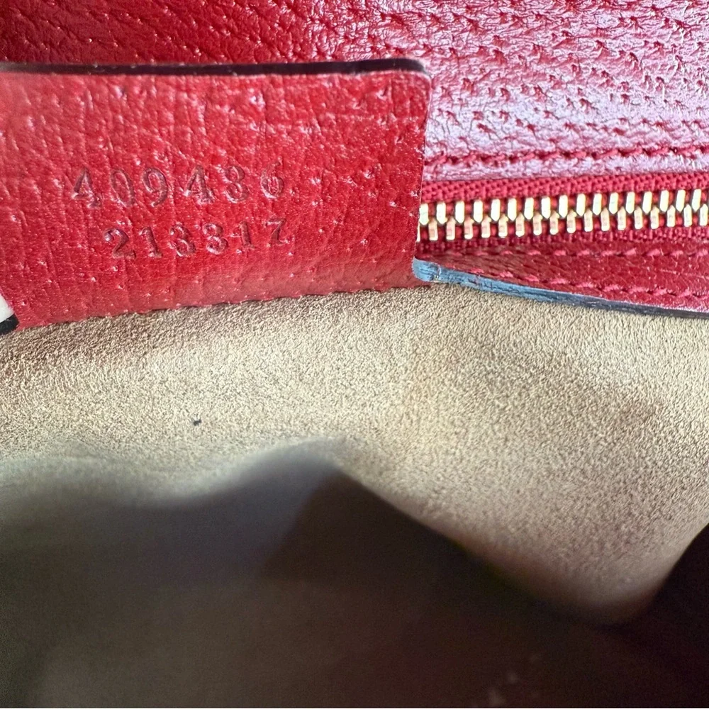 Gucci GG Supreme Monogram Tian Large Padlock Shoulder Bag Beige Multicolor - Picture 9 of 11